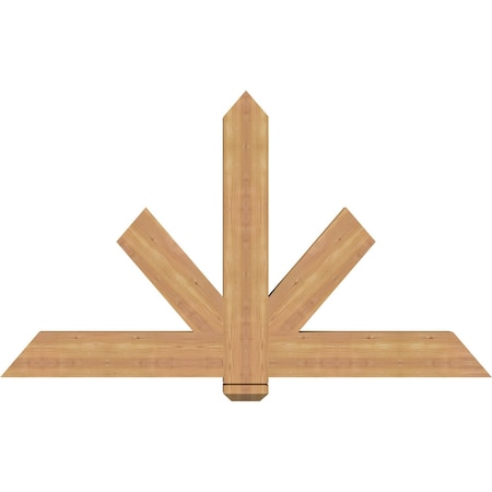 Ekena Millwork Kennewick Timber Gable Bracket, Western Red Cedar, 60"W x 35"H x 3 1/2"D x 5 1/2"F, 14/12 Pitch GBW060X35X0406KEN00SWR